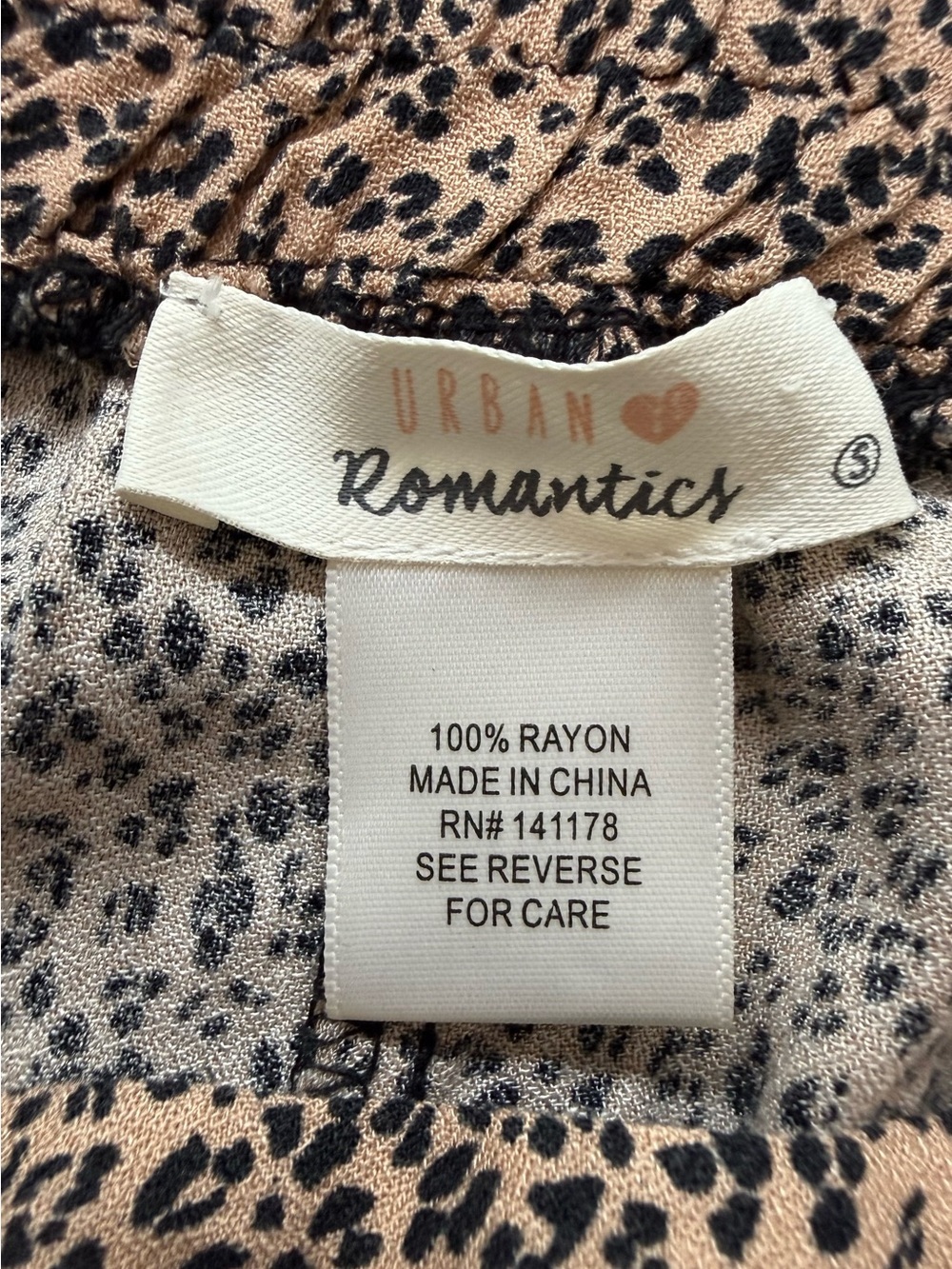 URBAN Romantics Leopard Print Wrap Midi Skirt in Beige and Black Size Small - Picture 2 of 5